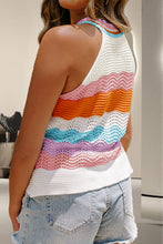 Load image into Gallery viewer, Color Block Round Neck Knit Vest