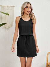 Load image into Gallery viewer, Eyelet Scoop Neck Sleeveless Dress ( 7 colors)