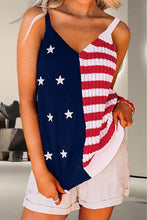 Load image into Gallery viewer, US Flag Theme V-Neck Knit Cami