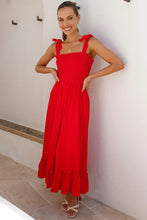 Load image into Gallery viewer, Ruffled Smocked Ruffle Hem Sleeveless Dress ( 4 colors)