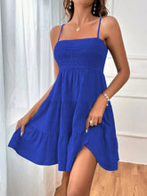 Load image into Gallery viewer, Smocked Square Neck Mini Cami Dress