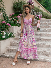 Load image into Gallery viewer, Tassel Printed V-Neck Maxi Dress