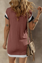 Load image into Gallery viewer, Textured Round Neck Short Sleeve Dress (4 colors)
