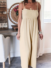 Load image into Gallery viewer, Full Size Smocked Spaghetti Strap Wide Leg Jumpsuit (4 colors)