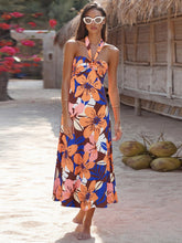 Load image into Gallery viewer, Printed Halter Neck Midi Cami Dress