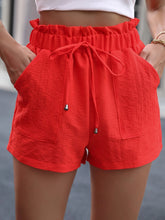 Load image into Gallery viewer, Tied High Waist Shorts with Pockets