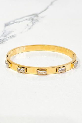 Natural Elements Gold Studded Bangle Bracelet