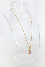 Load image into Gallery viewer, Natural Elements Pink Rectangle Stone Necklace