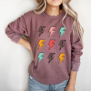 Lightning Bolts Graphic Sweatshirt