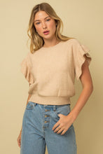 Load image into Gallery viewer, Ruffle Sleeve Knit Top
