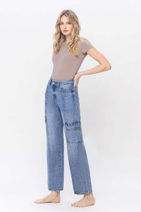 Vervet by Flying Monkey High Rise Dad Cargo Jeans