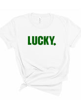 Load image into Gallery viewer, Lucky Shamrock St. Patrick&#39;s Day Crew Tee