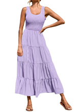 Load image into Gallery viewer, Tiered Smocked Wide Strap Dress (10 colors)