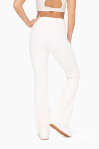 Fleece Lined Flared Leggings NATURAL