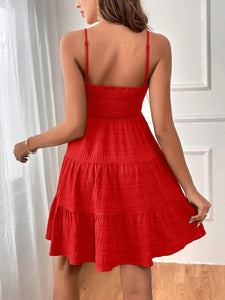 Smocked Tiered Sleeveless Mini Dress (8 colors)