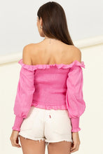 Load image into Gallery viewer, Sunny Day Smocked Off-the-Shoulder Top