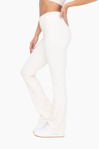 Fleece Lined Flared Leggings NATURAL