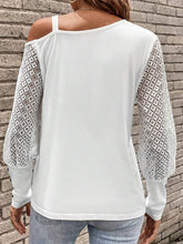 Load image into Gallery viewer, Asymmetrical Neck Lace Long Sleeve T-Shirt