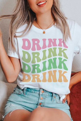 MULTI DRINK REPEAT Graphic T-Shirt