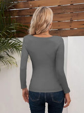 Load image into Gallery viewer, Asymmetrical Neck Long Sleeve T-Shirt ( 8 colors)