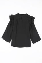 Load image into Gallery viewer, Ruffled Round Neck Long Sleeve Blouse