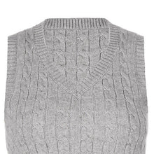 Load image into Gallery viewer, Cable-knit V-Neck Sweater Vest ( 3 colors)