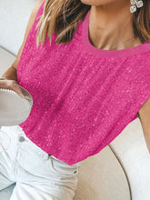 Load image into Gallery viewer, Sequin Round Neck Tank