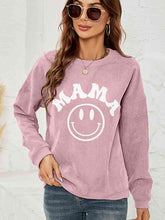Load image into Gallery viewer, Round Neck Long Sleeve MAMA Graphic Sweatshirt