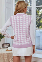 Load image into Gallery viewer, Houndstooth V-Neck Sweater Vest