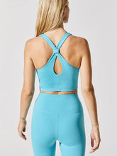 Load image into Gallery viewer, Solid Back Crisscross Sports Bra &amp; Wide Waistband Leggings Set