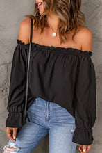 Load image into Gallery viewer, Frill Off-Shoulder Flounce Sleeve Blouse