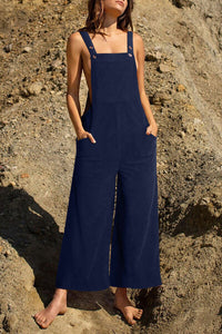 Pocketed Wide Leg Overall (multiple colors)