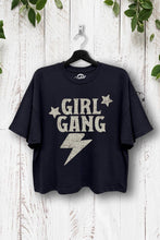 Load image into Gallery viewer, VPC143-P6233 - GIRL GANG BOXY CROP T-SHIRT: BLACK / LARGE