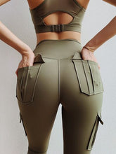 Load image into Gallery viewer, High Waist Active Pants with Pockets
