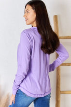 Load image into Gallery viewer, Zenana Exposed Seam Thumbhole Long Sleeve Top