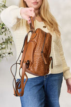 Load image into Gallery viewer, SHOMICO PU Leather Woven Backpack