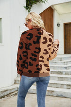 Load image into Gallery viewer, Leopard Button Up Dropped Shoulder Cardigan