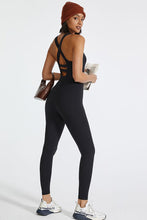 Load image into Gallery viewer, Crisscross Back Wide Strap Active Jumpsuit