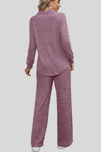 Load image into Gallery viewer, Ribbed Long Sleeve Top and Pocketed Pants Set